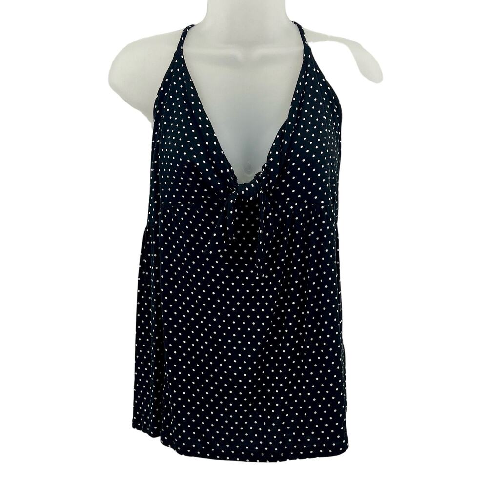 Target Mossimo Polka Dot Tank Top XL Black White NWT Loose Fit